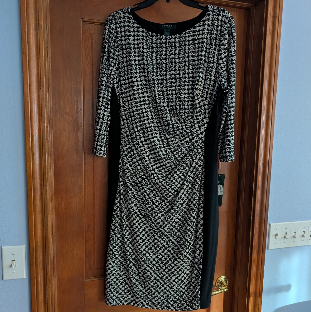 NWT Lauren Ralph Lauren Black and White Women's Dress